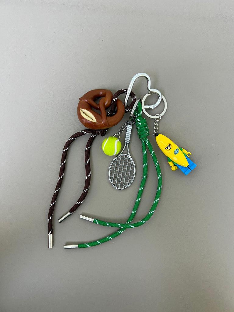 Милый мультяшный брелок-такса: Трендовый DIY Персонализированный Подвеска-шарм из веревки