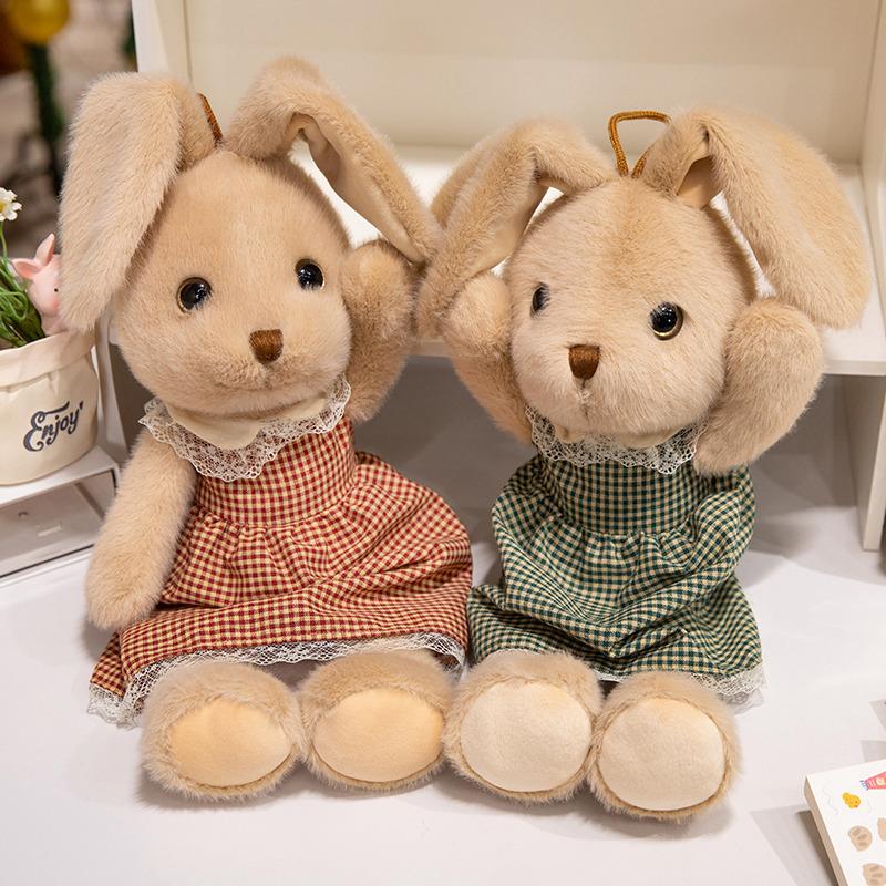 Clothes Long Ears Rabbit Doll Plush Toy Little White Rabbit Doll Girls Accompany Soothing Ragdoll