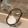 Auto Draining Soap Tray For Shower And Utility Room Quick Drying Feature PET Soap Storage Box Bathroom Oganizers