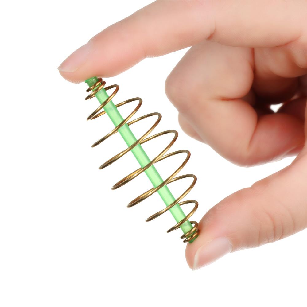 High Quality Olive Method Leader Spring Lure Hanging Tackle Fishing Bait Stainless Steel Feeder