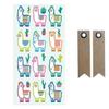 Puffies Llamas & Stickers; Cactus + 20 Pennant Kraft Labels