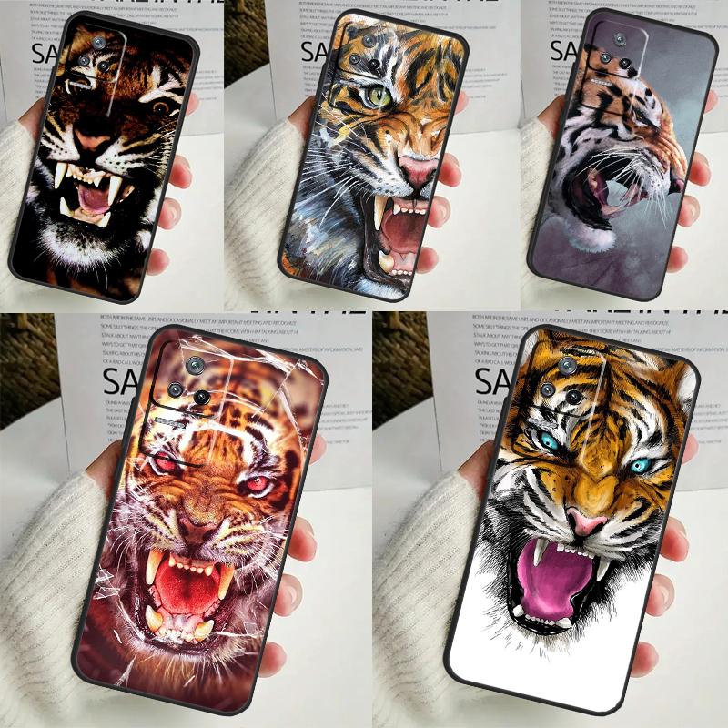 Ferocious Tiger Animal Case For POCO X6 Pro X3 X5 F3 F5 M5s M6 Pro Xiaomi 14 Ultra 11T 12T 13T Pro 12 13 Lite Cover