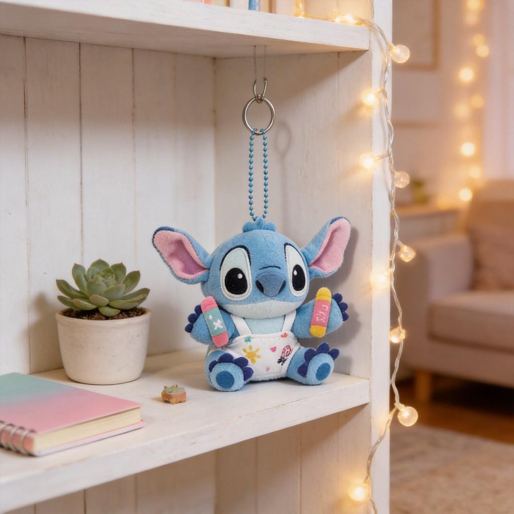 Lilo Stitch Plush Keychain With Embroidered Design For Kids And Teens