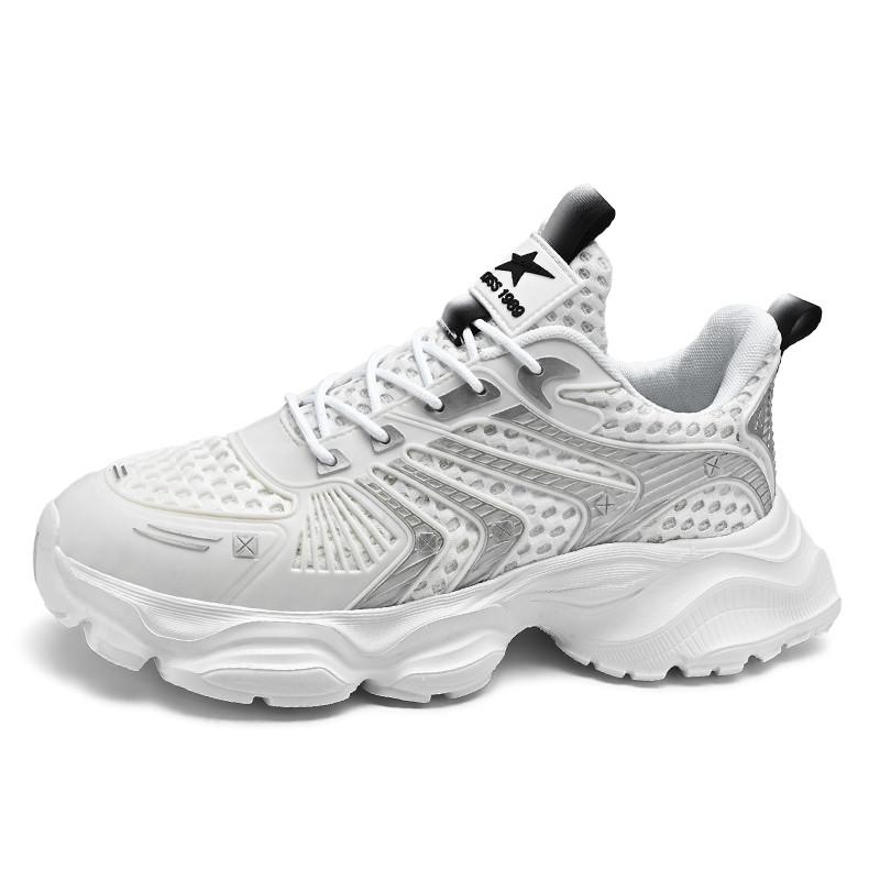 Модные желтые кроссовки унисекс для улицы сетчатые дышащие кроссовки на платформе мужские и женские уличные легкие мужские повседневные спортивные туфли