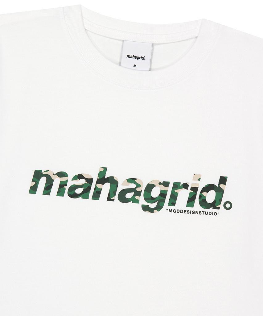 MAHAGRID Camo Basic Logo Crop Tee White(Mg2Gmmt540A)