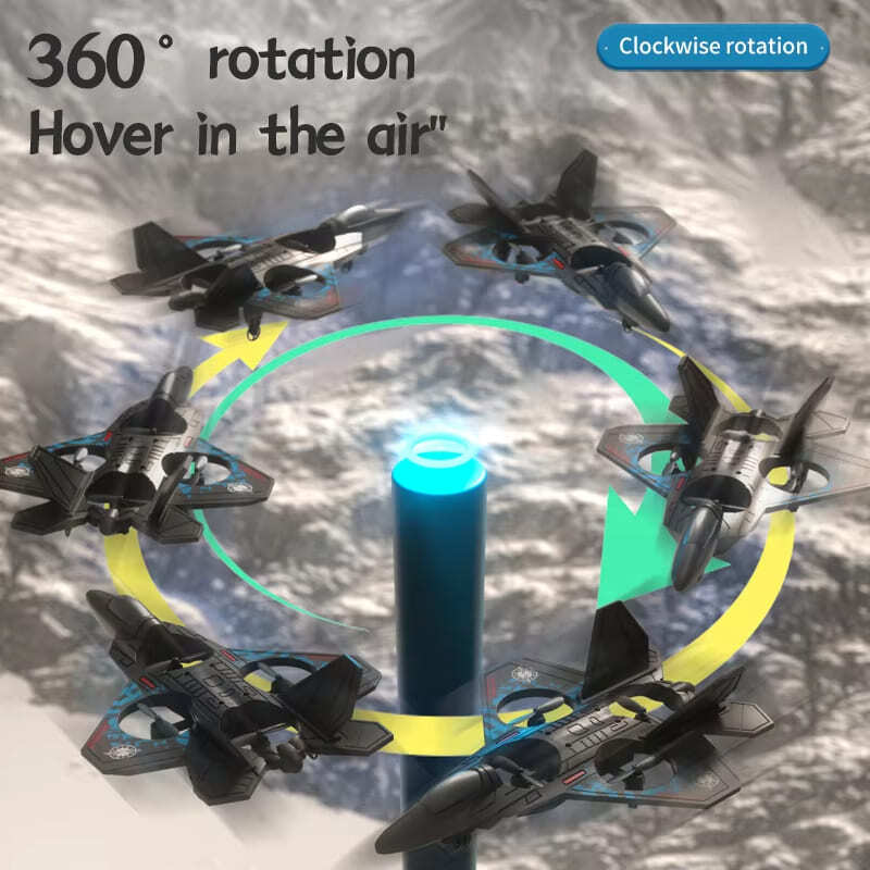 New Remote Control Aircraft 2.4G Fighter Gravity Sensor Helicopter Glider with Light EPP Foam Fighter Fixed Wing Quadcopter Boys Children Gift Toy