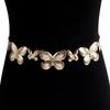 Women's Simple Metal Butterfly Pendant Waist Chain, Belt Summer Butterfly Body Chain, Trendy Link Belly Chain Belt Bikini Waist Body Jewelry