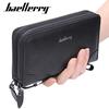 Men Fashion Long Wallet Business Design Leather Zip Purse Wallets