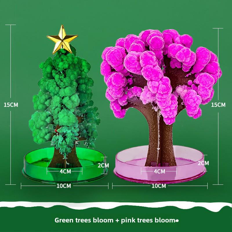 Красочная волшебная рождественская елка - цветущая и кристаллизующаяся бумажная елка в подарок