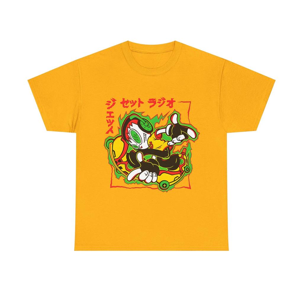 Classic Nostalgic Games Jet Set Radio Peripherals Print Tshirt Unisex Women Oversized Wind Tee Crewneck Cotton Casual Harajuku Top