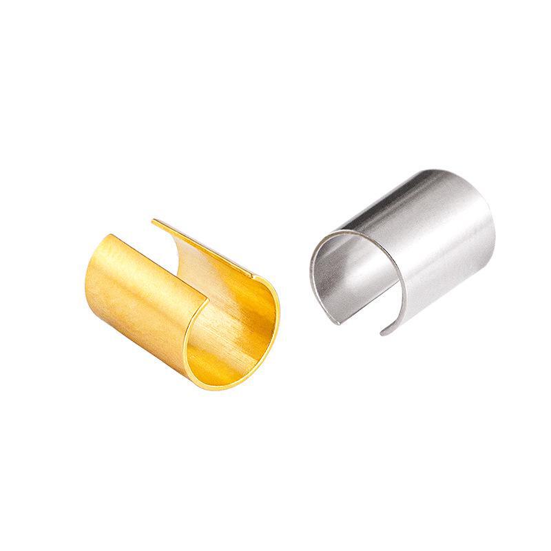 Banyan Tree S925 Silver Gold Glossy Clip-On Cuff | Трендовые серьги унисекс