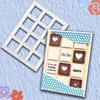 Square Lattice Die Cuts for Card Making, Celebration Cutting Dies, Metal Die Cutting Mold, Scrapbooking Dies, DIY Etched Embossing Stencil for Crafts