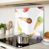 Tempered Glass Serving Board with Ice Graphics 60x52 cm