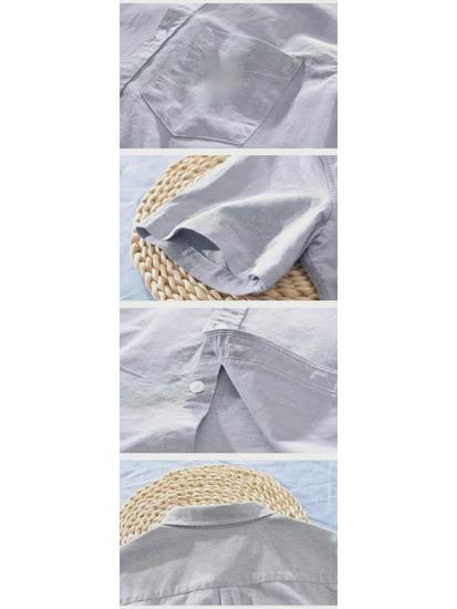 Men's Trendy Korean Style Short-Sleeve Oxford Shirt - Casual, Loose-Fit, Summer Top