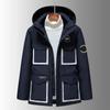Хлопковое пальто для мужчин осень и зима новое мужское повседневное утолщенное молодежное однотонное хлопковое пальто средней длины мужская куртка