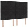 Box Spring Bed with Mattress Black 140 x 190 cm Velvet