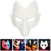 ARTIBETTER Halloween Costumes Fox Mask Halloween Fox Masks Blank Fox Masks Fox Costume Masks Halloween Blank Masks Female DIY Blank Kids Mask