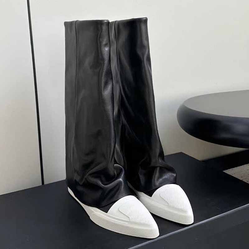 Мода остроносые балетки женские ботильоны дизайнерская мода кожаные туфли женские 2024 тренд зимние прогулки повседневные челси ботинки женские