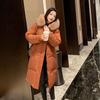 Winter Long Coat Women's Fashion Thicken Cotton Padded Warm Snow Outerwear Loose Female Windproof Hooded Jacket Parkas
