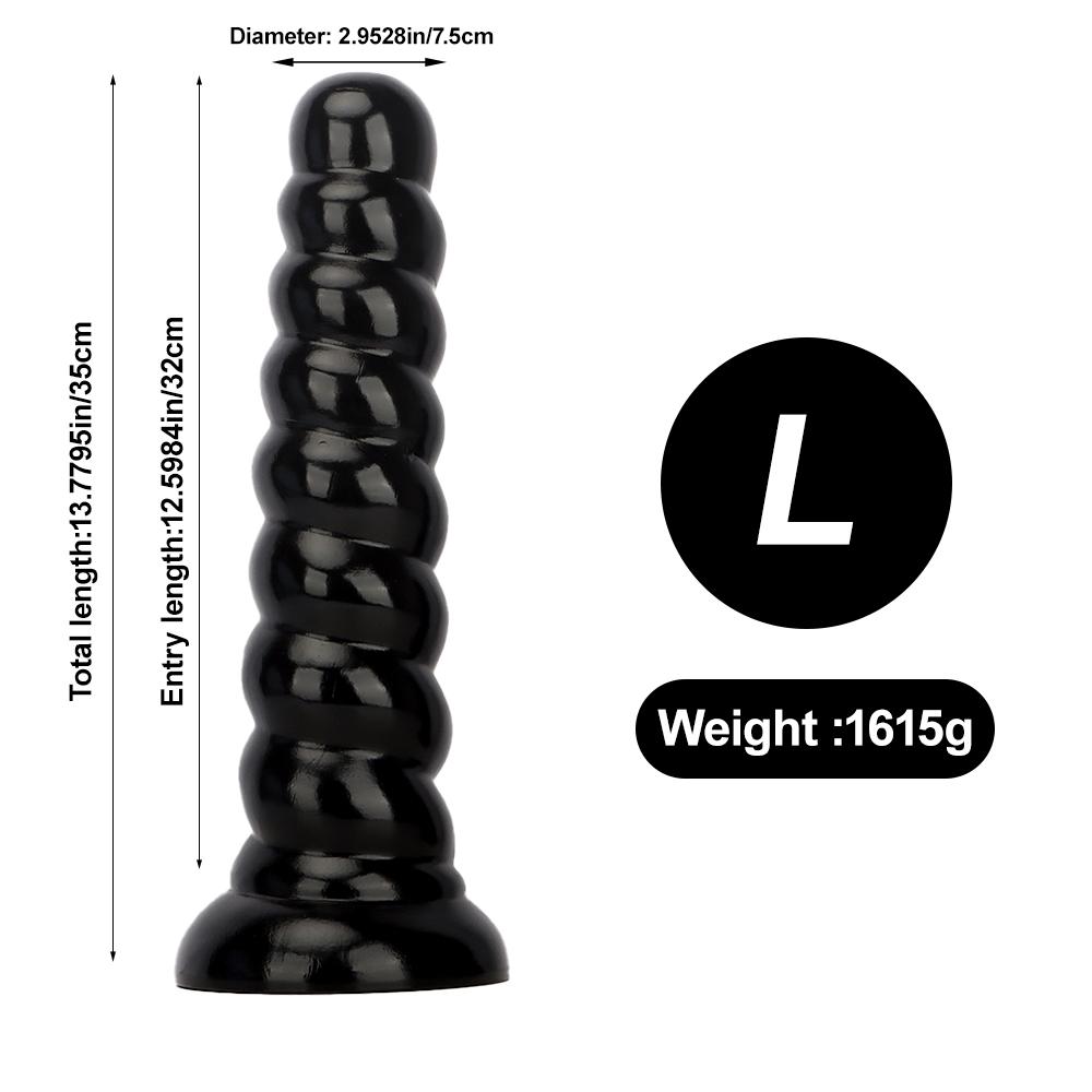 35*7.5cm Large Dildo Butt Plug with Suction Cup Threaded Anal Beads Anal Dildo Fisting Realistic Penis