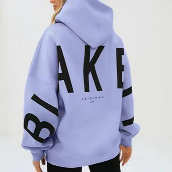 2025 Europe Cross TK Plus Unisex Velvet Cotton Hoodie - Versatile Autumn, Large Letter Print