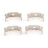 4Pcs T8 Fluorescent Tube Lamp Holder Bracket Clips Socket Silver
