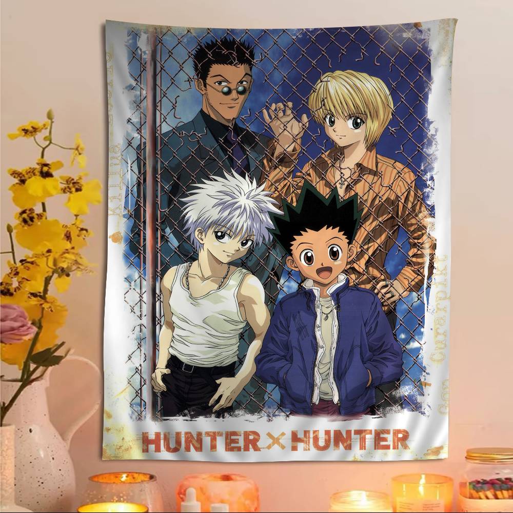 Настенный гобелен с обложкой из Weekly Jump Hunter x Hunter Декор для комнаты в стиле сёнэн Манга Яркий акцент для комнаты для поклонников приключенческого аниме и манги Jump