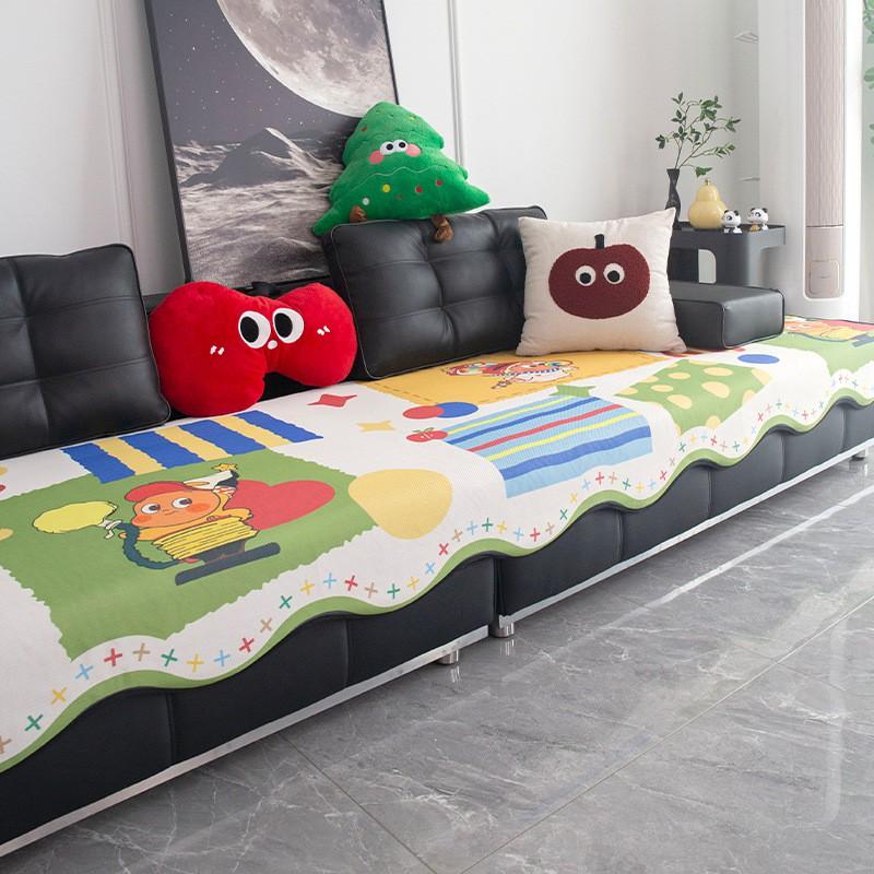 Sofa Cushion Cover Non-Slip All Season Universal Sectional Decorative Seat Pad