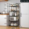 Kitchen 5-Tier Storage Rack Household Storages Organizer Bathroom Shelf Stackable Simple Storage Rack Adjustable Storages Shelf
