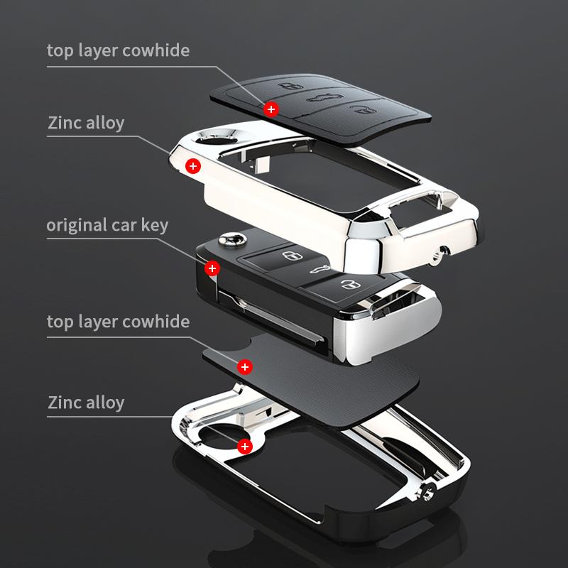 Для VW Volkswagen Polo Golf 4 5 6 7 T5 MK7 Tiguan Passat B6 B5 Skoda Octavia A5 A7 Seat Leon FR 2 Ibiza Ateca чехол для автомобильного ключа Cove