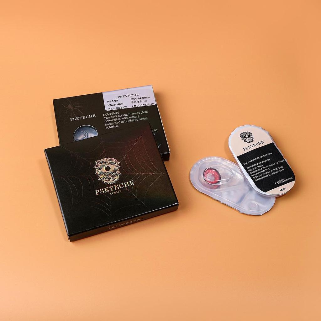 Pseyeche 17 мм, все красные мини-линзы для склеры, цветные контакты, сумасшедшие контактные линзы для Хэллоуина, страшные контакты для глаз демона для косплея, маскарада