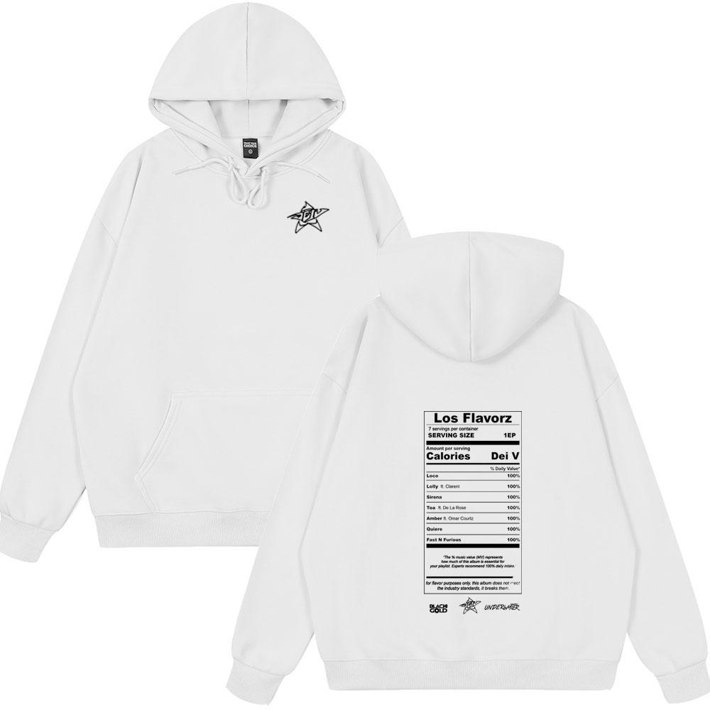 Rapper Dei V Los Flavorz Album 2025  Hoodies Men Women Clothing Fashion Hip Hop Long Sleeve Sweatshirt Casual Oversized Hoodies
