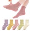 5 Pairs Women Socks Antibacterial Anti-odor Breathable Cotton Short Socks Summer Autumn Solid Color Women Socks