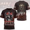 Футболка с 3D-печатью от метал-рок-группы Slayer, Мужская футболка, Хип-хоп уличная футболка, Модный топ с коротким рукавом