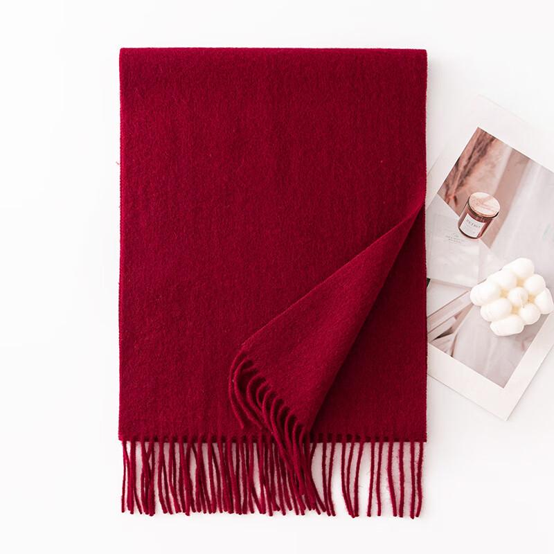 DayApril Women's Pure Wool Tassel Scarf