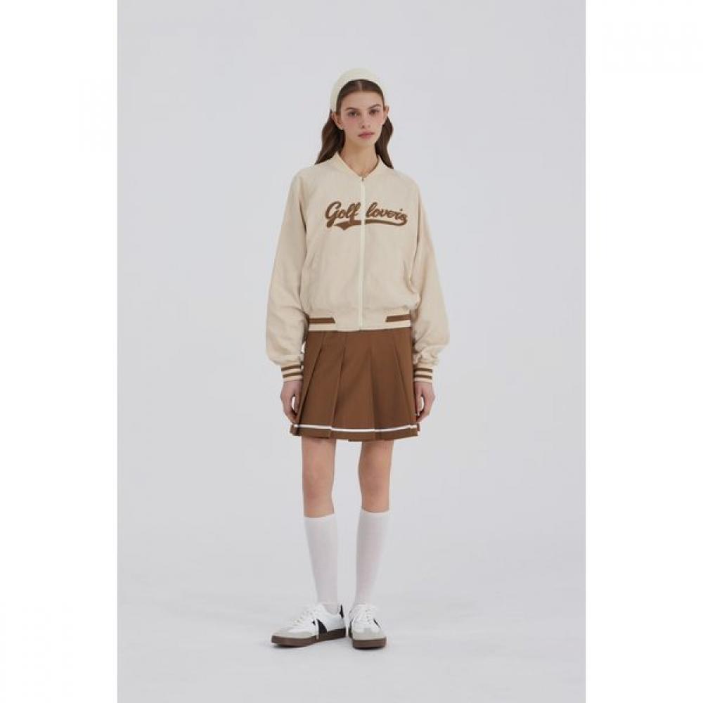 Goxo Golf Varsity Jacket Rubber Beige