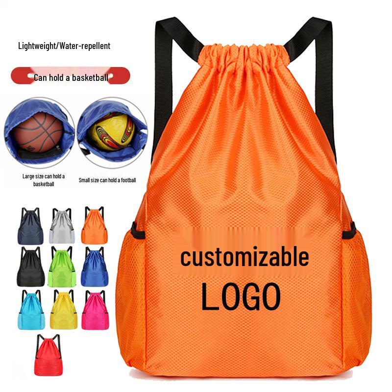 Custom Logo Drawstring Backpack for Travel, Sports, Gym, Hiking, Football & Basketball