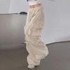 Плотный комбинезон в американском стиле 2024 года: Женский тренд осень/зима, повседневные универсальные прямые широкие брюки свободного кроя для мужчин