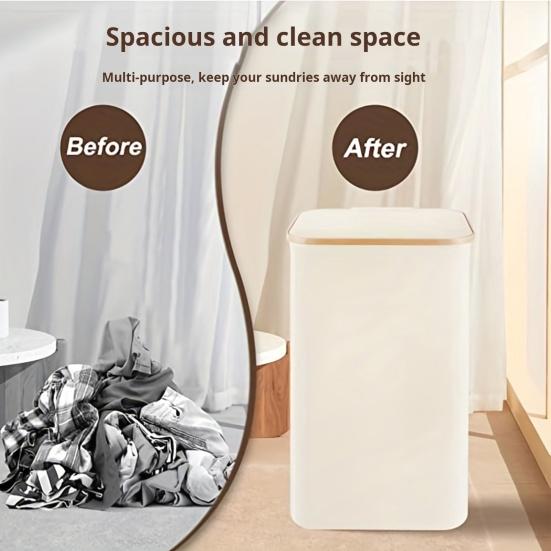 Корзина для белья с пылезащитной крышкой, складная конструкция, большая вместимость, водонепроницаемые игрушки, одеяла, органайзер для хранения, корзина для грязной одежды