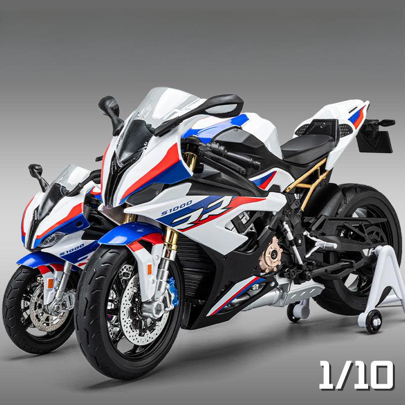 Масштаб 1/10 для модели мотоцикла BMW S1000RR, симуляция, сплав, локомотив, фигурка, украшение, игрушечная машинка, мальчик