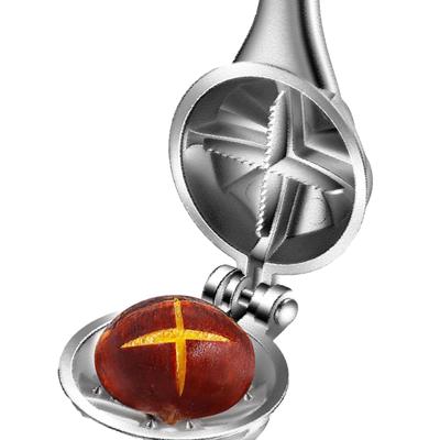 Прочная и простая в использовании машина для открывания каштанов, нержавеющая сталь, быстрозажимной многофункциональный открывалка для орехов, прочная шелушильная машина