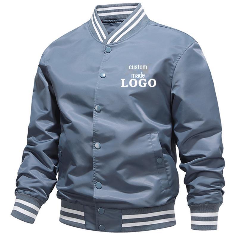 Стеганая бейсбольная летная куртка унисекс для весны, осени и зимы с индивидуальным логотипом и дизайном рабочей одежды команды.