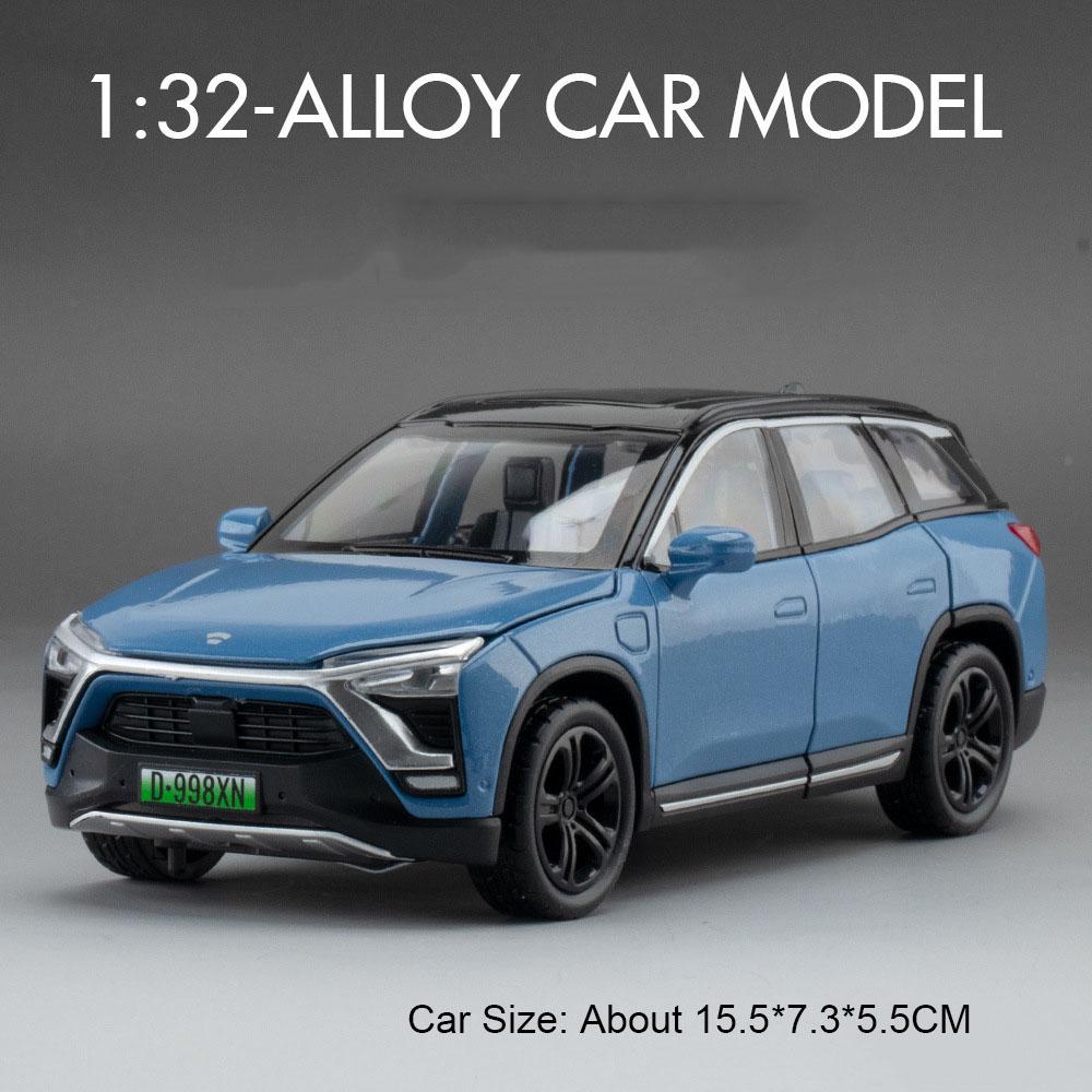 1:32 LI L9 NIO ES8 Model Toy Cars Alloy Diecast Sound Light Doors Opened Pull Back Exquisite Interior Decoration for Kids Gifts