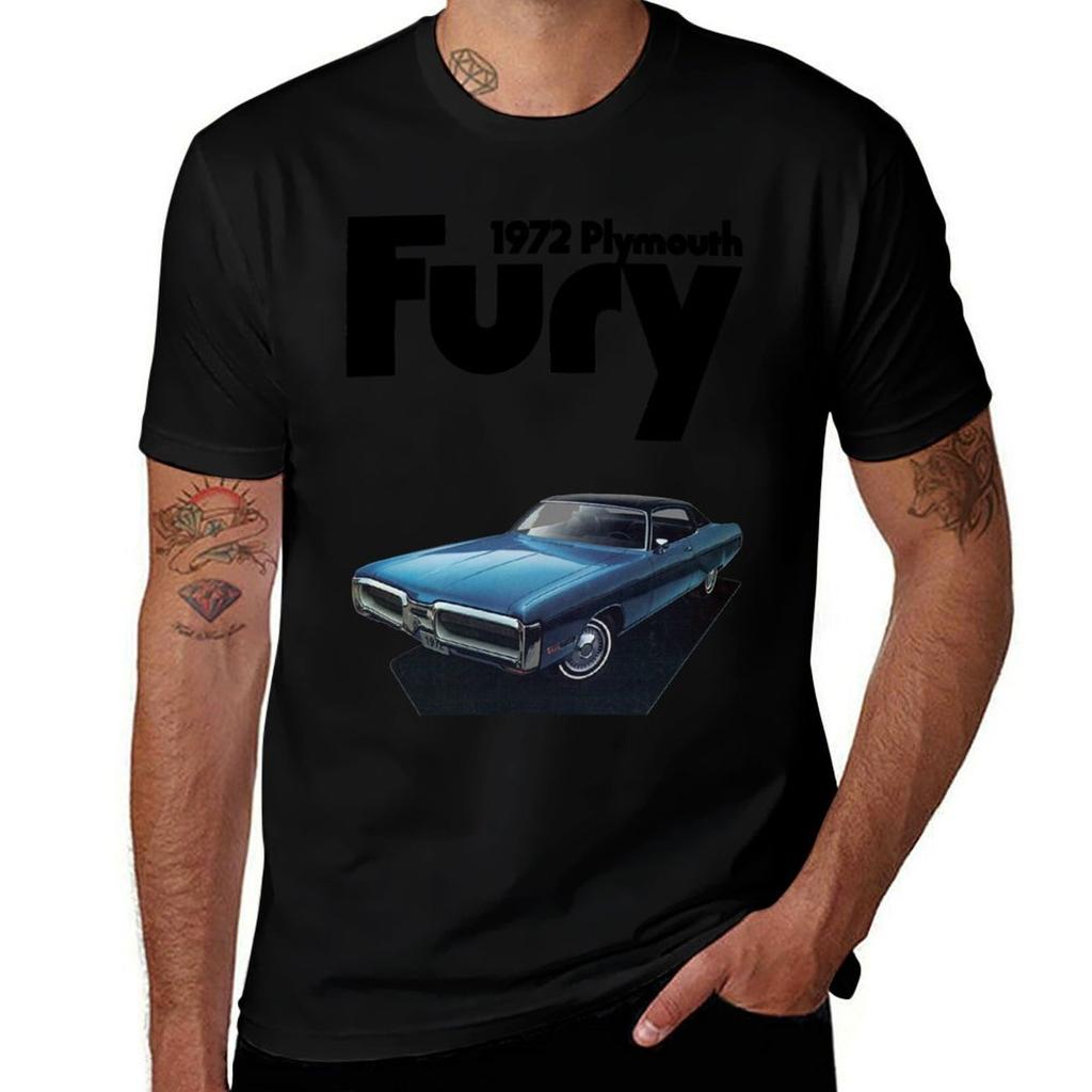 Футболка PLYMOUTH GRAN FURY Большого Размера Повседневный Топ для Улицы
