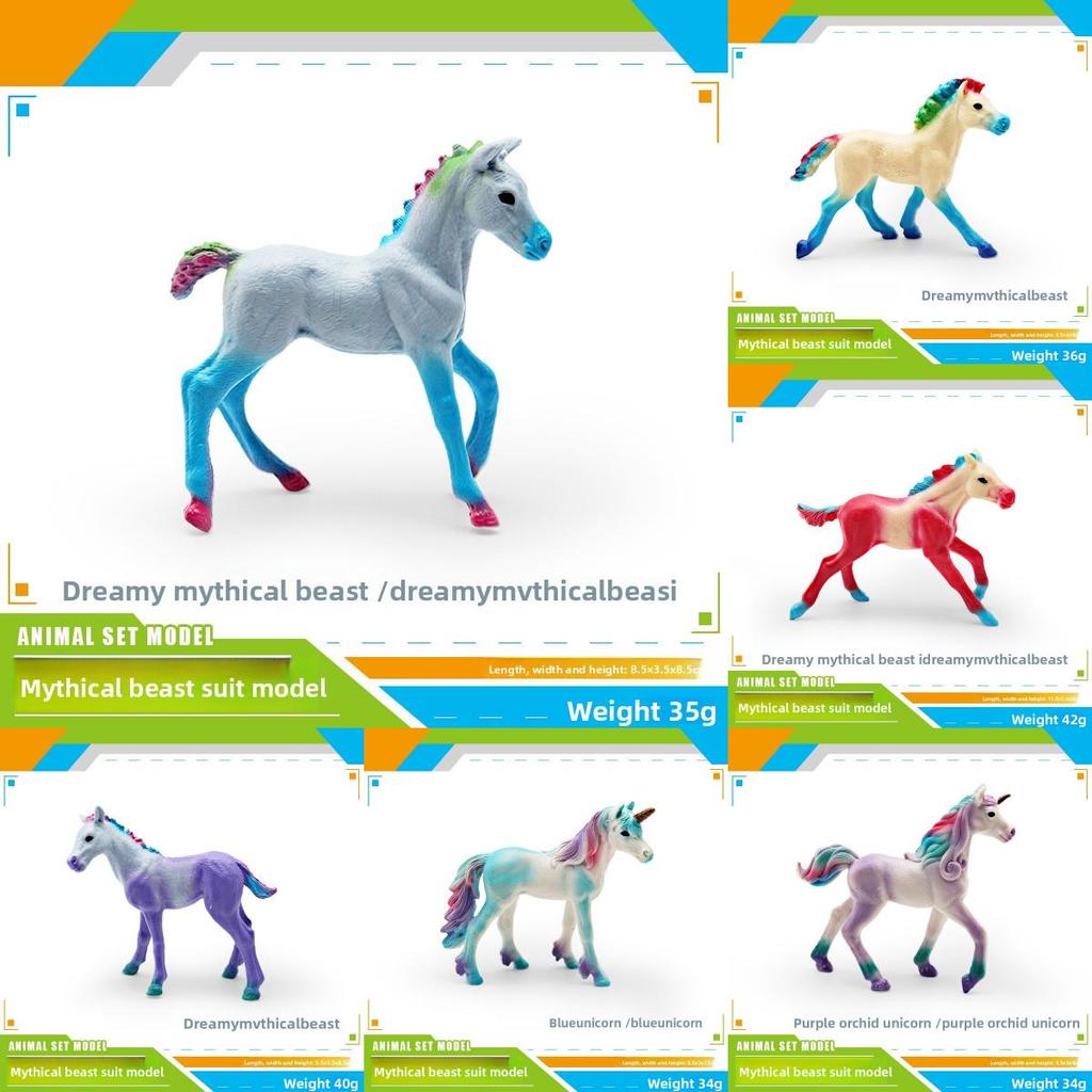 Unicorn Figurine Collectible Pvc Model For Kids Fantasy Animal Decor Play Toy