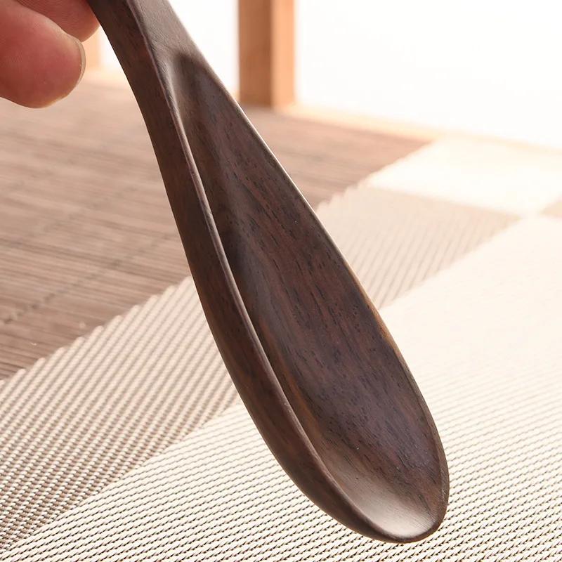 Чайная ложка Пипа из черного дерева, бытовая деревянная ложка, чайная лопатка, церемония, шесть джентльменских чайных сервизов, аксессуары