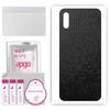 apgo Protective Skin Sticker for the Back Compatible with Xiaomi Redmi 9i, Wrap Film, Foil, Vinyl - Pattern Black Honeycomb