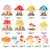 Bonsai Ornament Mushroom Figurines Miniature Mushroom House Gnome Terrarium Micro Landscape