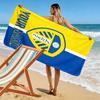 Custom Name Leeds United Print Beach Towel, Large Soft Quick Dry Towel for Beach Camping Swimming_xia