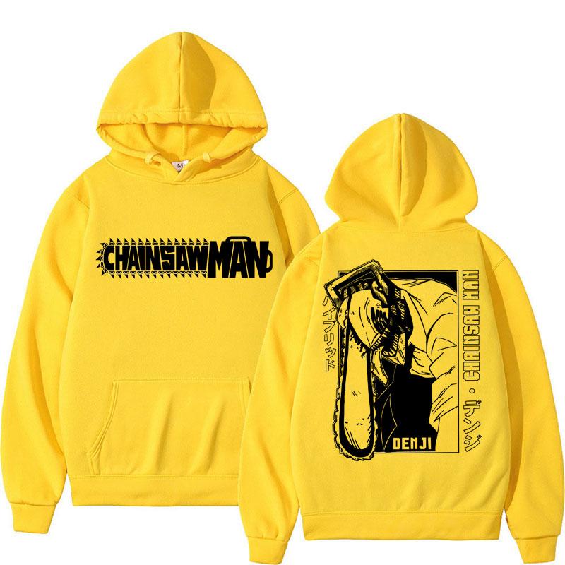 Mange Y2k Japan Anime Chainsaw Man Hoodie 90s Vintage Long Sleeve Makima Harajuku Oversized Fleece Hoody Sweatshirt
